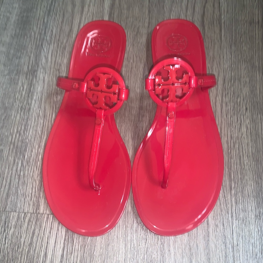 Tory Burch Jelly Thong Sandals Red